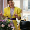 Emily in Paris S03 Kate Walsh Yellow Coat