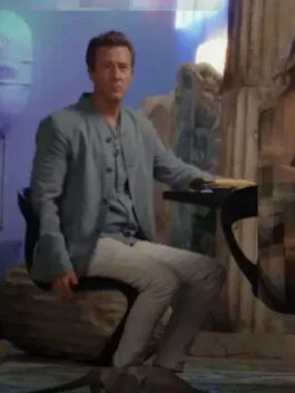 Alternative view of Glass Onion Edward Norton Grey Jacket