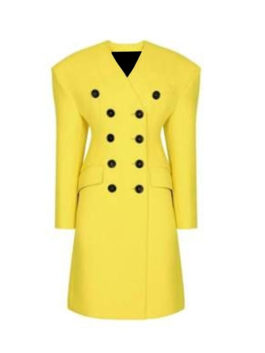 Emily in Paris S03 Kate Walsh Yellow Coat