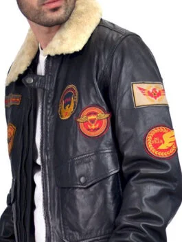 B3 Patched Pilot Bomber Jacket