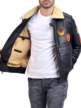 B3 Patched Pilot Bomber Jacket