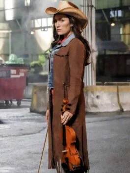 The Flash S04 Miranda Macdougall Fringe Coat