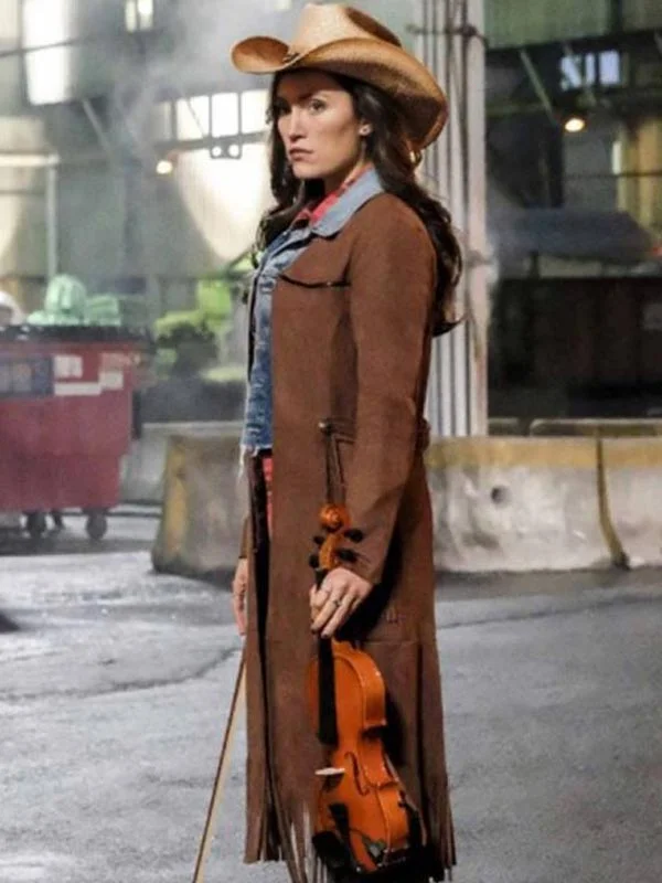 The Flash S04 Miranda Macdougall Fringe Coat