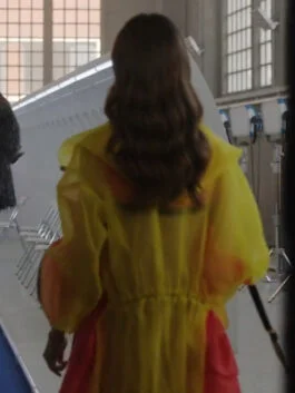 Emily in Paris S03 Lily Collins Yellow PVC Jacket