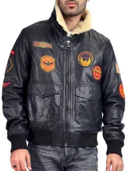 B3 Patched Pilot Bomber Jacket