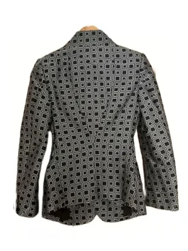 Emily in Paris S03 Lily Collins Grey Printed Blazer (back)