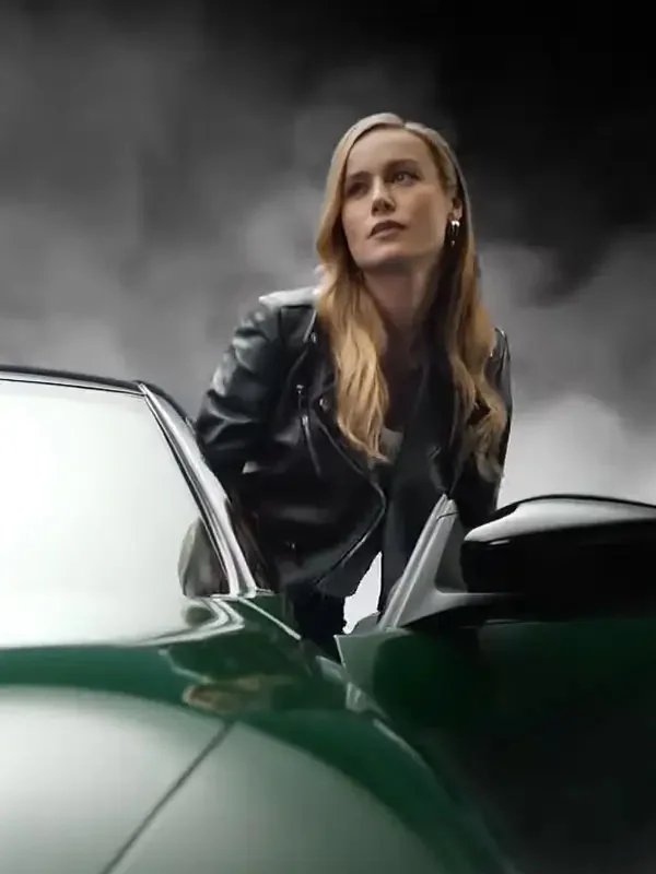 Fast X 2023 Brie Larson Black Leather Jacket