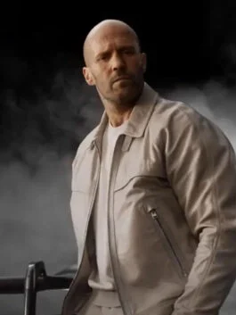 Fast X Jason Statham White Leather Jacket