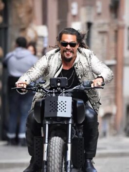Jason Momoa Snakeskin Leather Jacket - Dante Snake Jacket