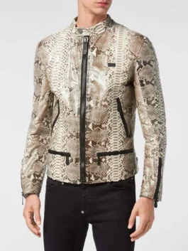 Jason Momoa as Dante Reyes in Fast X wearing a textured snakeskin leather jacket.