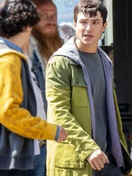 The Flash Ezra Miller Green Jacket