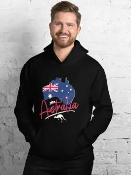 New Unisex Australia Map Flag Hoodie