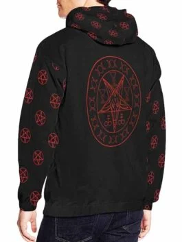 Goth Baphomet Mens Blend Satanic Hoodie
