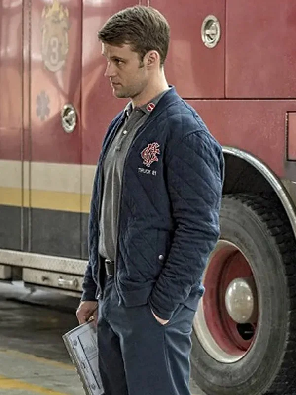Chicago Fire Matthew Casey Quilted Bomber Jacket