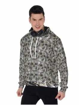 Adult Unisex Skull Print Hoodie