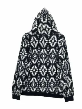 Vintage Aztec Design Fleece Hoodie