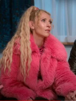 Ted Lasso S03 Keeley Jones Pink Fur Coat
