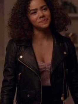 Ginny Miller Ginny and Georgia S02 Cropped Leather Jacket