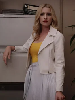 Ginny & Georgia White Leather Jacket