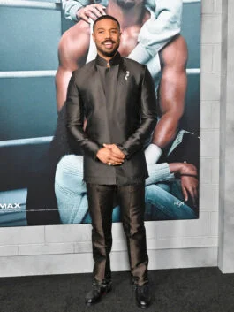 Creed 3 Premiere Michael B. Jordan Black Suit