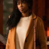 The Equalizer Aliya Ekuban Brown Trench Coat