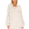 Christina In The Country Beige Oversized Jacket