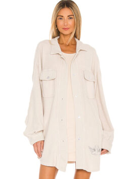 Christina In The Country Beige Oversized Jacket