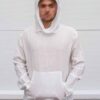 Kangaroo White Linen Hoodie