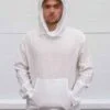 Kangaroo White Linen Hoodie