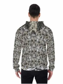 Adult Unisex Skull Print Hoodie