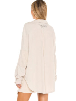 Christina In The Country Beige Oversized Jacket