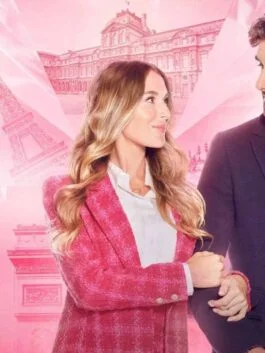 A Paris Proposal Alexa PenaVega Plaid Coat