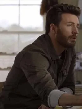Chris Evans Ghosted Brown Jacket
