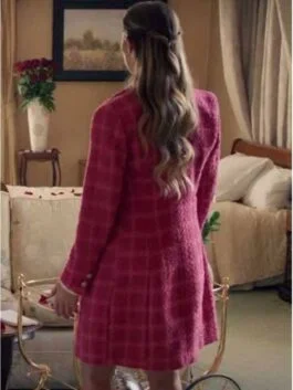 A Paris Proposal Alexa PenaVega Plaid Coat