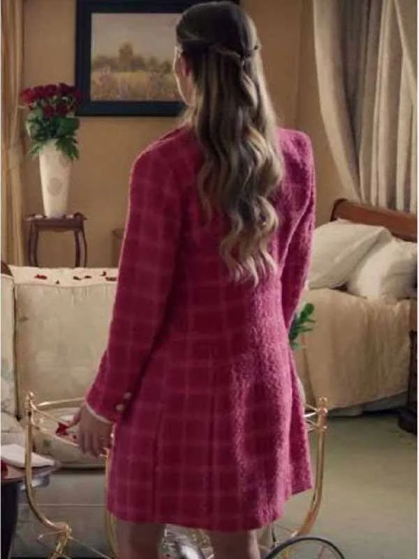 A Paris Proposal Alexa PenaVega Plaid Coat