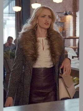 Ginny & Georgia Miller Gray Shearling Coat