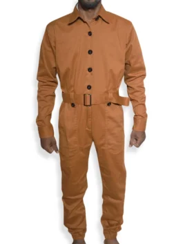 And Just Like That Cynthia Nixon Brown Belted Jumpsuit