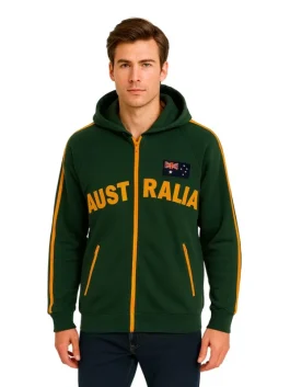 Australia Flag Green Sports Hoodie