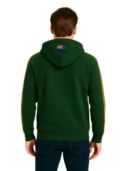 Australia Flag Green Sports Hoodie (Back)