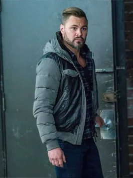 Chicago P.D Patrick John Flueger Hooded Leather Jacket