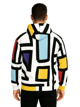 Geometric Colorful Abstract Hoodie (Back)