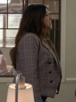 Gina Rodriguez Not Dead Yet Plaid Blazer