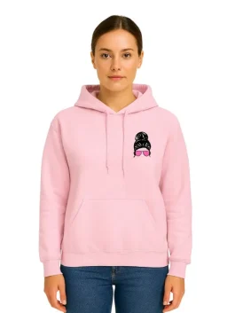 Messy Bun and Getting Stuff Done Pink Hoodie