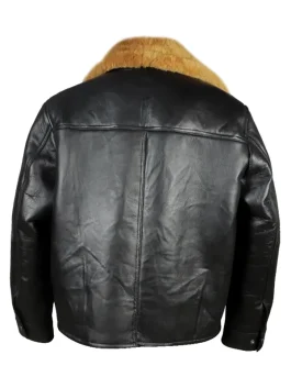 Power Book II Ghost Lorenzo Tejada Shearling Leather Jacket back