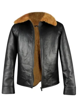Power Book II Ghost Lorenzo Tejada Shearling Leather Jacket front