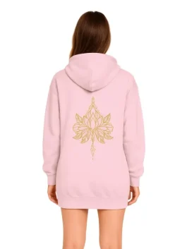 Symmetric Flower On Back Oversized Minimalist Hoodie