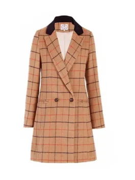 Taylor Swift Brown Plaid Coat