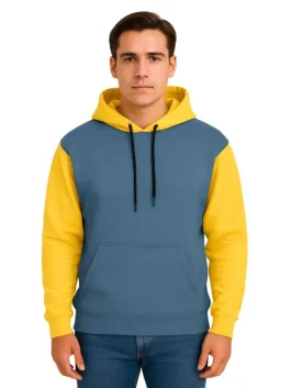 Two-Tone Blue Yellow Hoodie