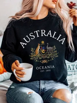 Unisex Australia Printed Sweatshirt blue