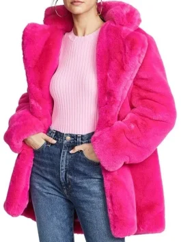 You Need To Calm Down Taylor Swift Pink Shearling Fur Coat